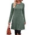 thumbnail image 3 of Fantaslook Long Sleeve Womens Dresses Plus Size Buttons Tunic Sweater Dress with Pockets, 3 of 11