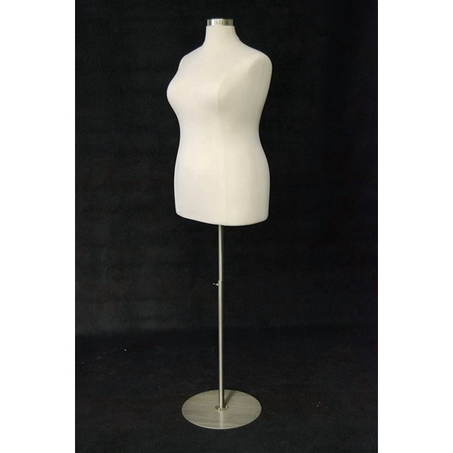 ROXYDISPLAY™ Display Female Body Form, Jersey Form with Base+Cap, Solid Foam. (JF-F18/20W+BS-04)