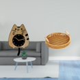 thumbnail image 2 of Adorno De Reloj Con Forma De Gato Y Cesta De Frutas Tejida A Juego Para Decoración De Cocina, Oficina Y Hogar. Regalo Ideal Para Inauguración De Casa. Plato Colgante Silencioso Para Pared., 2 of 8