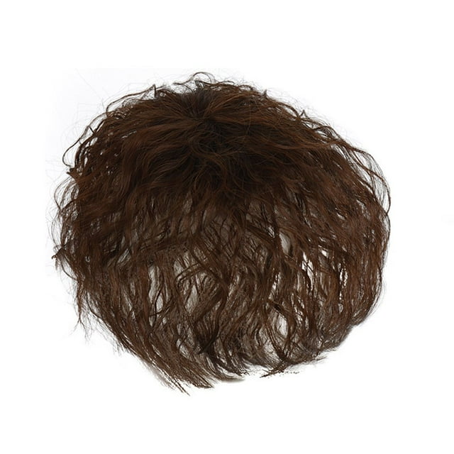 Haut de Perruque Court pour Cheveux Bouclés Pièce de Perruque Simulée pour Femmes d'Âge Moyen