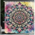 thumbnail image 3 of Ambesonne Colorful Shower Curtain, Art Oriental Dream Mandala, 69"Wx70"L, Magenta Multicolor, 3 of 4