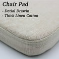 thumbnail image 4 of FFIY Coussins de Chaise avec Attaches pour Chaises de Salle à Manger - Coussin de Siège de Cuisine Antidérapant et Coussin en Forme de U avec Housse Lavable en Machine [ 16.5 x 16.5 Pouces ] - Beige Clair, 4 of 7