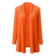 thumbnail image 4 of yocbz Crochet Cardigans for Women Womens Deep V Neck Fitted Sweaters Cropped Ribbed Knit Long Sleeve Cardigans Cute Going Out Tops Orange,Size for L, 4 of 4