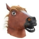 thumbnail image 2 of Máscara de cabeza de animal, tocado de animal para disfraces, espectáculos de Halloween Caballo marrón, 2 of 8