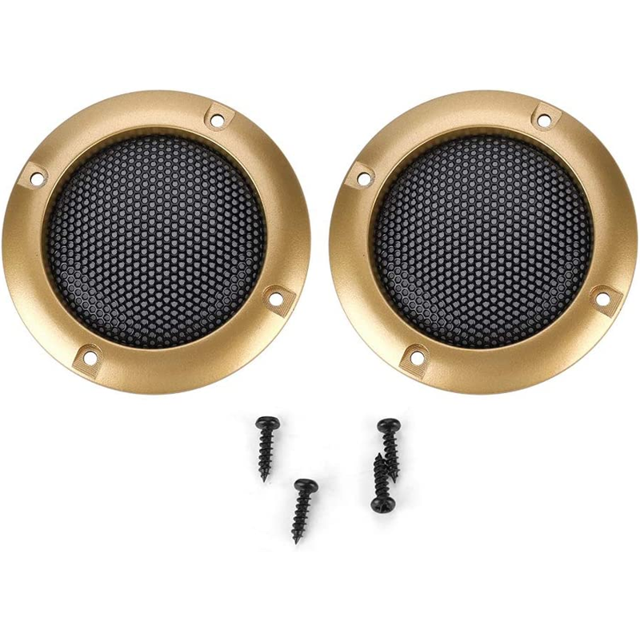2 Pcs Filet de Protection pour Haut-Parleur, Boîtier en Maille pour Subwoofer de Voiture, Classique, Résistant à l'Usure, Durable, Anti-Poussière, Grille de Protection Portable, Accessoires pour Haut-Parleurs Ronds