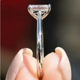 thumbnail image 4 of Cora Jewellery 1.5CT Radiant Moissanite Solitaire Engagement Ring For Women , 18K Rose Gold, 4 of 5