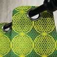 thumbnail image 4 of Ambesonne Modern Grommet Curtain, Vivid Flower of Life, 50" x 54", Yellow Hunter Green, 4 of 6