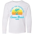 thumbnail image 3 of Inktastic Summer Enjoy the Sunshine Cocoa Beach Florida in Blue Long Sleeve Youth T-Shirt, 3 of 5