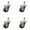 4 Swivel - No Brakes - Brown, variant on 3 Inch High Temp Glass Filled Nylon ½ Inch Stem Caster Set 2 Total Lock Brakes