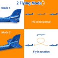 thumbnail image 4 of Paquete de 2 aviones con luz LED, avión de espuma de lanzamiento grande de 19", avión planeador de 2 modos de vuelo, juguete volador para niños, regalos para niños de 3 4 5 6 7 8 9 años, S al air, 4 of 5