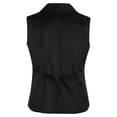 thumbnail image 5 of Rohuuque Men's Gothic Vest Baroque Tailcoat with Jacquard Slim Sleeveless Waistcoat Medieval Waistcoat for Theater Performance Black, 5 of 8