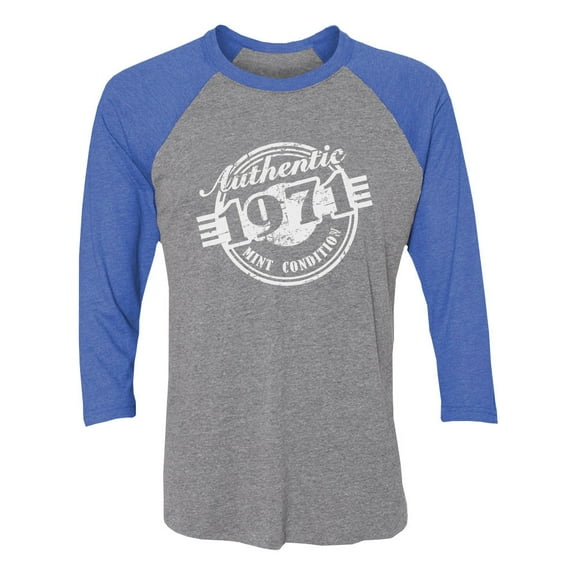 Tstars Mens 50th Birthday Gift Birthday Gift for 50 Year Old Shirt 1971 Mint Condition Graphic Tee Birthday Party Birthday Shirts for Men 3-4 Sleeve Baseball Jersey Shirt