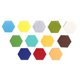thumbnail image 1 of 12 pegatinas de pared de fieltro hexagonales DIY, pegatinas de fieltro adhesivas creativas de lana hexagonal, pegatinas multifuncionales para uso en casa o en la oficina (estilo aleatorio)., 1 of 6