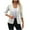 White, variant on KIHOUT Women's Ruched 3/4 Sleeve Blazers, Lightweight Slim Fit Jackets with Padded Shoulder for Business Coat