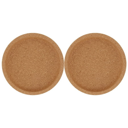 

2Pcs Creative Cork Cup Cushions Simple Style Cup Coasters for Home Use (Wood color)