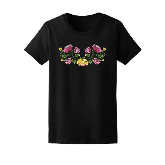 Cute Flower Pattern T-Shirt Women -Image by Shutterstock, Female XX-Large