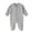 Gray, variant on Newborn Onesies, Newborn Sleepers, Toddler Ribbed Round Neck Footed Sleeper Lightweight Soft Cotton Breathable One-Piece Blue 0-6 Months