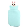 thumbnail image 3 of Silicone Hot Water Bottle, Microwave Heating Warm Water Bottle Beautiful Portable Explosion Proof  For Cold Compress Pink,Blue, 3 of 8