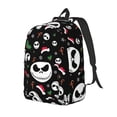 thumbnail image 1 of Goofa The Nightmare Before Christmas Pattern Durable Canvas Daypack - High-Quality Vintage Backpack, Compact & Versatile for Travel and Everyday Use-Medium, 1 of 5