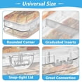 thumbnail image 4 of Plastic Pencil Box Large Capacity Pencil Boxes Clear Boxes with Snap-Tight Lid Stylish Office Supplies Storage Organizer Box Owl and Branch, 4 of 7