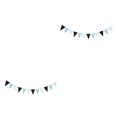 thumbnail image 2 of Advancent Banderas de guirnalda de moda y duraderas: agregue un toque de elegancia a la fiesta Banner Party Garland Blanco y negro azul blanco y negro azul 2piezas, 2 of 6