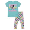 Disney Minnie Mouse Infant Baby Girls Crossover T-Shirt and Leggings Outfit Set Infant to Big Kid