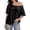 A-Black959, variant on Bibifish Womens T-Shirts Off Shoulder Short Sleeve Loose Fit Tees Casual Summer Vacation Beach Weekend Street Style Everyday Tops