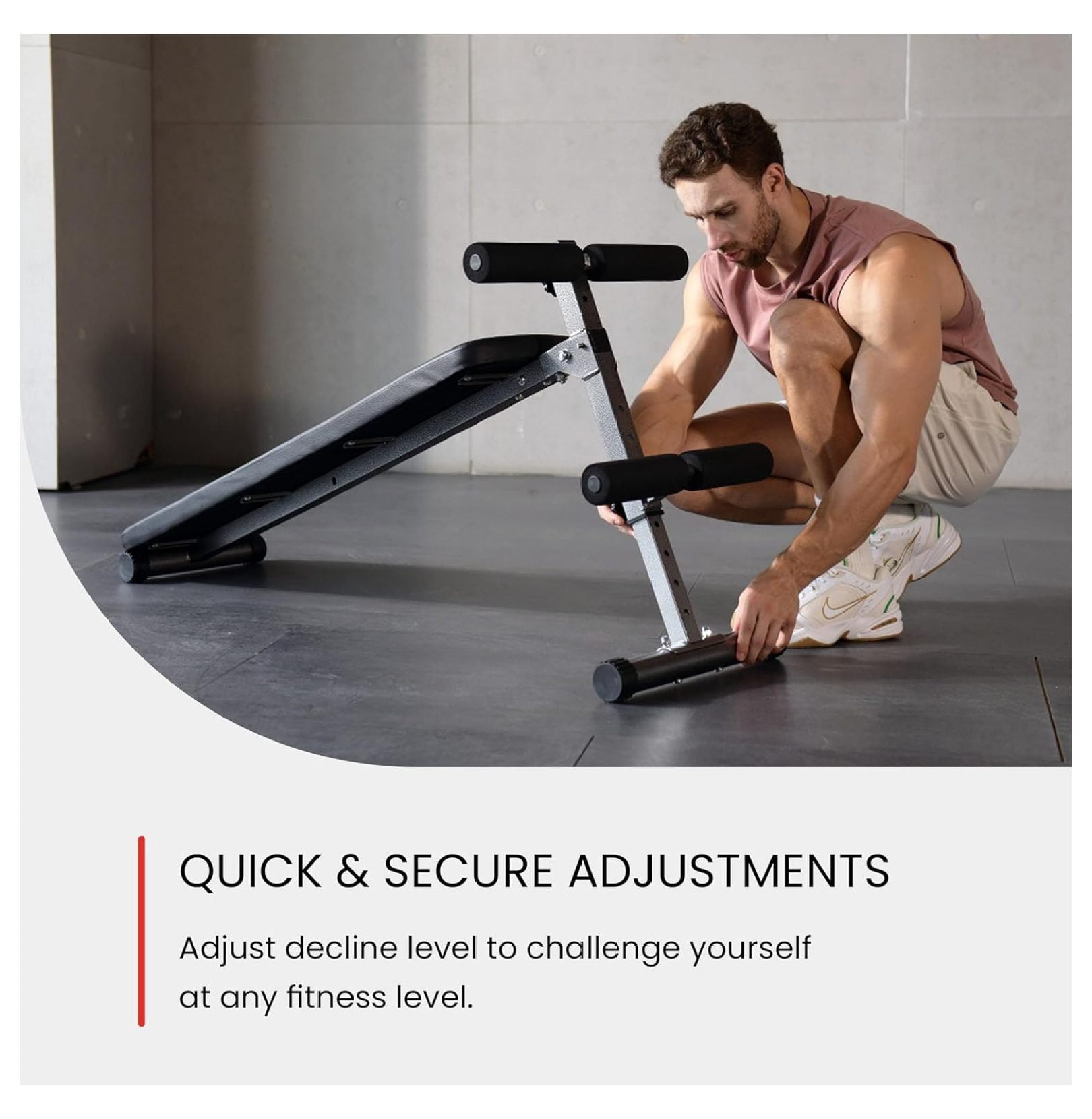 Finer Form Gym-Quality Adjustable Sit Up Ab & Decline Weight for Home Gym Strength Training.