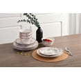 thumbnail image 5 of 222 Fifth Adelaide Brown on White Porcelain 12 Piece Dinnerware Set, Plates & Bowls, Service for 4, 5 of 8