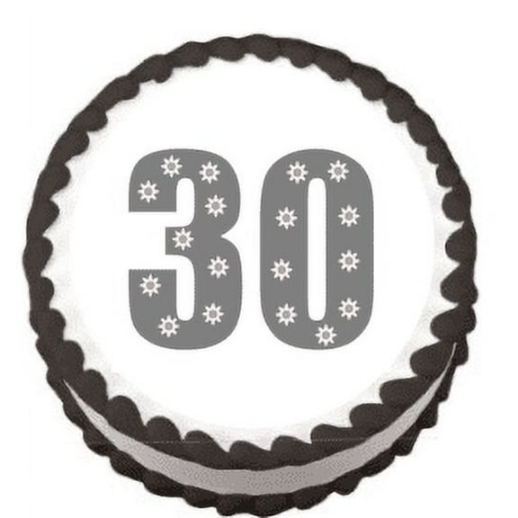 30th Birthday Edible Frosting Sheet Photo Image Cake Topper