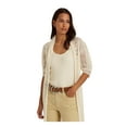 thumbnail image 1 of RALPH LAUREN Cardigan à Col Châle Beige Texturé avec Fermeture à Boutons pour Femmes m, 1 of 3