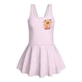 thumbnail image 4 of FUIALDOLG Cartoon Capybara One Piece Swimwear for Girl Quick Drying Kids Beach Bathing Suit with Skirt Sleeveless Tank Top A-Line Flowy Dress for Swimming,Beach Vacation,Water Active 8-9 Y, 4 of 8