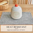 thumbnail image 3 of XINQIHANG Faux Linen Placemats Set of 4-12 x 18 Inch, Heat Resistant Double Layered Durable Burlap Farmhouse Place Mats, Non-Slip Washable Rustic Table Mats for Dining, Kitchen, Party（Ash Grey, 3 of 7