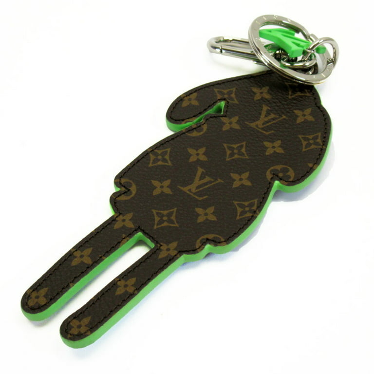 Authenticated Used Louis Vuitton Keyring Keychain Charm Portocre LV Rabbit  Blue Green Brown Monogram Canvas MP2917