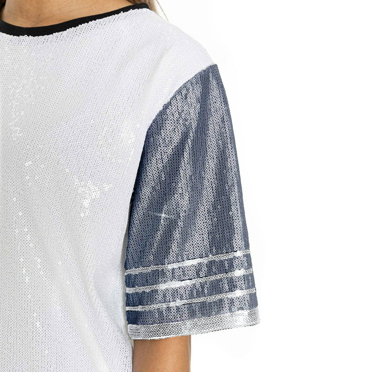 Women's Gameday Couture White/Navy Denver Broncos Bling It Full Sequin Jersey  Dress - Walmart.com