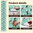 thumbnail image 5 of Animal Peel and Stick Wallpaper 17.7in x 9.8ft Winter Penguins Ice Skating Colorful Scarves Snowy Contact Paper Vinyl Waterproof Self Adhesive Wall Paper for Bedroom Shelf Cabinet Renter Friendly, 5 of 8