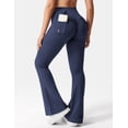 thumbnail image 2 of Leggins YEOREO Brittany Flare con bolsillos para mujer, color azul marino, talla S, 2 of 6