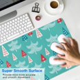 thumbnail image 4 of Long Mouse Pads for Desk,Turquoise Christmas Tree Pattern Desk Mats on Top Of Desks, Desk Mouse Pad Extra Large with 3mm Non-Slip Base and Stitched Edge for Gaming,Office,Work,Home 31.5x15.7in, 4 of 5