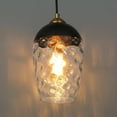 thumbnail image 4 of Savonnerie Modern Contemporary 1-Light Hammered Glass Pendant Light for Kitchen Island Black, 4 of 5