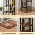 thumbnail image 5 of Homieasy Rotating Bookshelf, 360 Display Wood Spinning Bookshelves, 5 Tier Floorstanding Narrow Bookcase, Corner Bookshelf for Small Space, Rustic Brown, 5 of 7