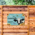 thumbnail image 2 of Noete Cow Flower Tin Sign 8x12 Inch Rustic Farmhouse Wall Art with Sunflower & Cow Design, Vintage Metal Decor for Kitchen, Living Room, Bathroom, Office, 2 of 8