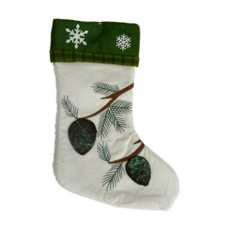 Trimmery Embellished Felt Pinecone Christmas Stocking