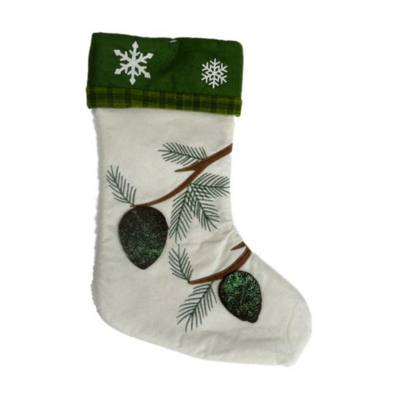 Trimmery Embellished Felt Pinecone Christmas Stocking