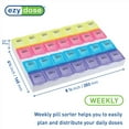 thumbnail image 3 of Ezy Dose Monthly Pill Planner (28-Day), Daily Compartments to Store Medication (Large), 3 of 6