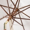 thumbnail image 5 of Safavieh Cannes 9' Market Push Wooden Patio Umbrella, White, 5 of 8