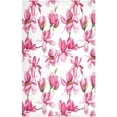 thumbnail image 2 of Dreamtimes Soft Absorbent Reusable Kitchen Towels, Set of 4|28x18 in, Pink Magnolia Flowers Dining Kitchen Living Room Tea Towels Dish Towels Decorative Towels, 2 of 7