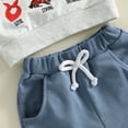 thumbnail image 4 of enyan Toddler Baby Boy Fall Clothes Long Sleeve Crewneck Sweatshirt Top Casual Pants Set Cute Infant Winter Outfits Grey,6-12 Months, 4 of 7