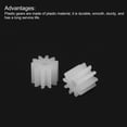 thumbnail image 4 of Uxcell 25Pcs Plastic Gears 10 Teeth Plastic Shaft Gears Model 102AA Reduction Gear for RC DIY Robot,White Module 0.5, 4 of 6