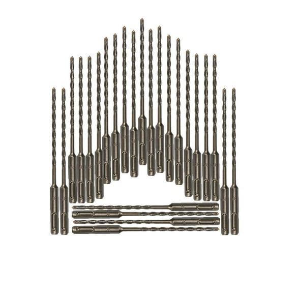 25PCS, 1/2" x 6", SDS Plus Bits, Masonry Drill bit Set, SDS+ Hammer Bits