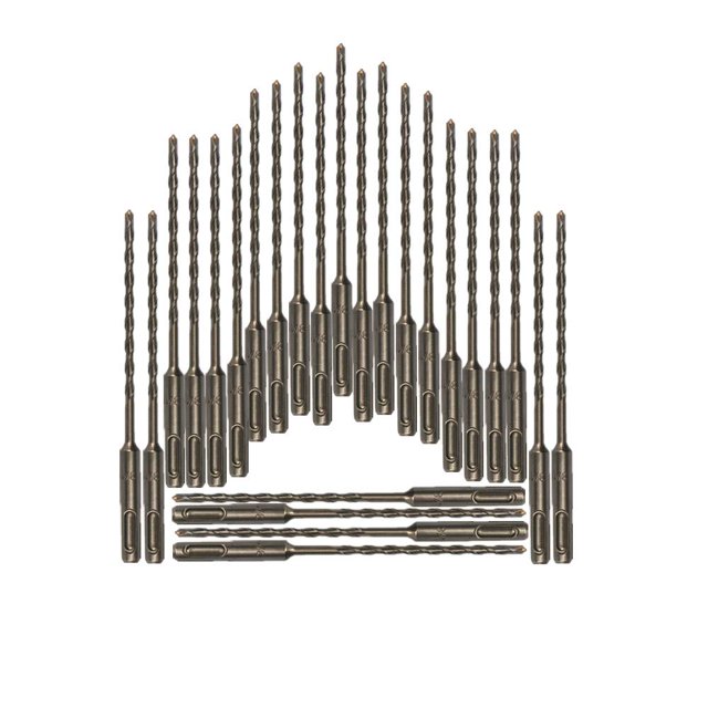25PCS, 1/2" x 6", SDS Plus Bits, Masonry Drill bit Set, SDS+ Hammer Bits
